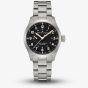 Hamilton Mens Khaki Field Mechanical Power Reserve Black Dial Watch H69509140