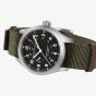 Hamilton Mens Khaki Field Mechanical Power Reserve Green Fabric Strap Watch H69509960