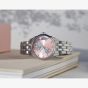 Hamilton Ladies Jazzmaster Open Heart Auto Pink Skeleton Bracelet Watch H32215170