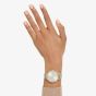 Swarovski Clarica Crystal Dial Gold Tone Bracelet Watch 5740823