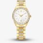 Swarovski Ladies Matrix Golden White Dial Bracelet Watch 5745534