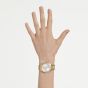 Swarovski Ladies Matrix Golden White Dial Bracelet Watch 5745534