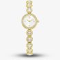 Swarovski Ladies Una Angelic Golden White Dial Bracelet Watch 5750500