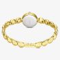 Swarovski Ladies Una Angelic Golden White Dial Bracelet Watch 5750500