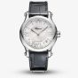 Chopard Happy Sport Silver Diamond Strap Watch 278559-3001