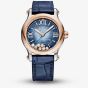 Chopard Ladies Happy Sport Blue Dial Watch 278578-6003