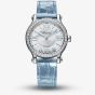 Chopard Happy Sport Diamond Light Blue Leather Watch 278608-3009