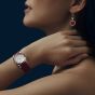 Chopard Happy Sport Diamond & Ruby Red Leather Watch 278573-6026