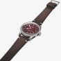  Oris X Mens Cervo Volante Big Crown Red Dial Leather Strap Watch 01 754 7785 4038-Set