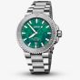 Oris X Bracenet Mens Aquis Green Dial Watch 01 733 7730 4137-07 8 24 05PEB