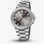 Oris Mens Aquis Date Relief Sunray Grey Dial Bracelet Watch 01 733 7789 4153-07 8 23 04PEB