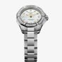 TAG Heuer Ladies Aquaracer Professional 100 Solargraph White Mother Of Pearl Dial Diamond Set Bezel Watch WBP141J.BA0049