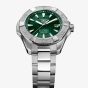 TAG Heuer Mens Aquaracer Professional 200 Solargraph Green Dial Stainless Steel Bracelet Watch WBP1118.BA0047