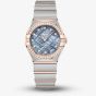 OMEGA Constellation Rose Gold Two Tone Blue Dial Diamond Watch 131.25.28.60.99.001