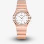OMEGA Ladies Constellation 18ct Rose Gold Mother Of Pearl Dial Watch 131.55.25.60.55.001