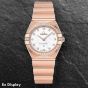 Ex-Display OMEGA Ladies Constellation 18ct Rose Gold Mother Of Pearl Dial Watch 131.55.25.60.55.001