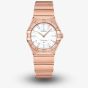 OMEGA Ladies Constellation Quartz Rose Gold Stone Set Watch 131.55.28.60.55.003