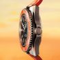 OMEGA Mens Seamaster Planet Ocean 600m Orange Rubber Strap Watch 217.32.42.21.01.004