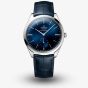 OMEGA Mens De Ville Tresor Blue Leather Strap Watch 435.13.40.21.03.002