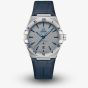 OMEGA Mens Constellation Co-Axial Master Chronometer Blue Leather Strap Watch 131.13.39.20.06.002