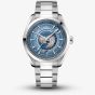OMEGA Mens Seamaster Aqua Terra 150m Co-Axial Master Chronometer GMT Worldtimer Summer Blue Dial Watch 220.10.43.22.03.002