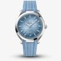 OMEGA Mens Seamaster Aqua Terra Blue Rubber Strap Watch 220.12.41.21.03.008