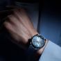 OMEGA Mens Seamaster Aqua Terra Blue Rubber Strap Watch 220.12.41.21.03.008
