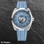Ex Display OMEGA Mens Seamaster Aqua Terra GMT Worldtimer Blue Rubber Strap Watch 220.12.43.22.03.002