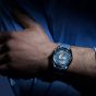 Ex Display OMEGA Mens Seamaster Aqua Terra GMT Worldtimer Blue Rubber Strap Watch 220.12.43.22.03.002