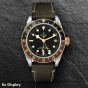 Ex-Display TUDOR Mens Black Bay GMT S&G Brown Leather Strap Watch M79833MN-0003