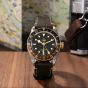 Ex-Display TUDOR Mens Black Bay GMT S&G Brown Leather Strap Watch M79833MN-0003