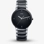 Rado Mens Centrix Diamonds Jubile Quartz Black and Silver Ceramic Bracelet Watch R30934712 L