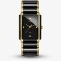 Rado Mens Integral Diamonds Gold Tone Black Watch R20204712