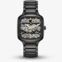 Rado Mens True Square Automatic Skeleton Black Ceramic Watch R27197152