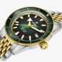 Rado Mens Captain Cook Two-Tone Green Dial Watch R32225313
