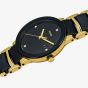 Rado Ladies Centrix Diamonds Quartz Black and Gold Ceramic Bracelet Watch R30930712 S