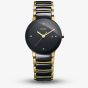 Rado Ladies Centrix Diamonds Quartz Black and Gold Ceramic Bracelet Watch R30930712 S