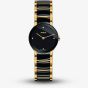 Rado Ladies Centrix Diamonds Quartz Black and Gold Ceramic Bracelet Watch R30189712