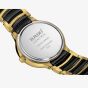 Rado Ladies Centrix Diamonds Black Gold Plated Ceramic Bracelet Watch R30025712