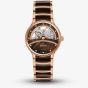 Rado Centrix Automatic Diamond Open Heart Half Skeleton Brown Watch R30029942