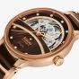 Rado Centrix Automatic Diamond Open Heart Half Skeleton Brown Watch R30029942