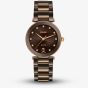Rado Ladies LaCouple Ceramic Brown Rose Gold Diamond Dial Watch R22242703