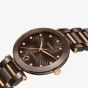 Rado Ladies LaCouple Ceramic Brown Rose Gold Diamond Dial Watch R22242703