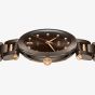 Rado Ladies LaCouple Ceramic Brown Rose Gold Diamond Dial Watch R22242703