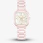 Rado Ladies True Square Diamonds Pink Ceramic Bracelet Watch R27181902
