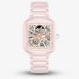 Rado Ladies True Square Pink Skeleton Dial Watch R27183012