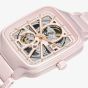 Rado Ladies True Square Pink Skeleton Dial Watch R27183012