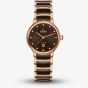 Rado Ladies Centrix Automatic Diamonds Brown Dial Rose Gold Tone Bracelet Watch R30019732