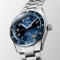 Longines Spirit Zulu Time 39mm Blue Automatic Watch L3.802.4.93.6