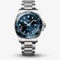 Longines Hydroconquest Gmt Silver & Blue Dial Watch L3.790.4.96.6